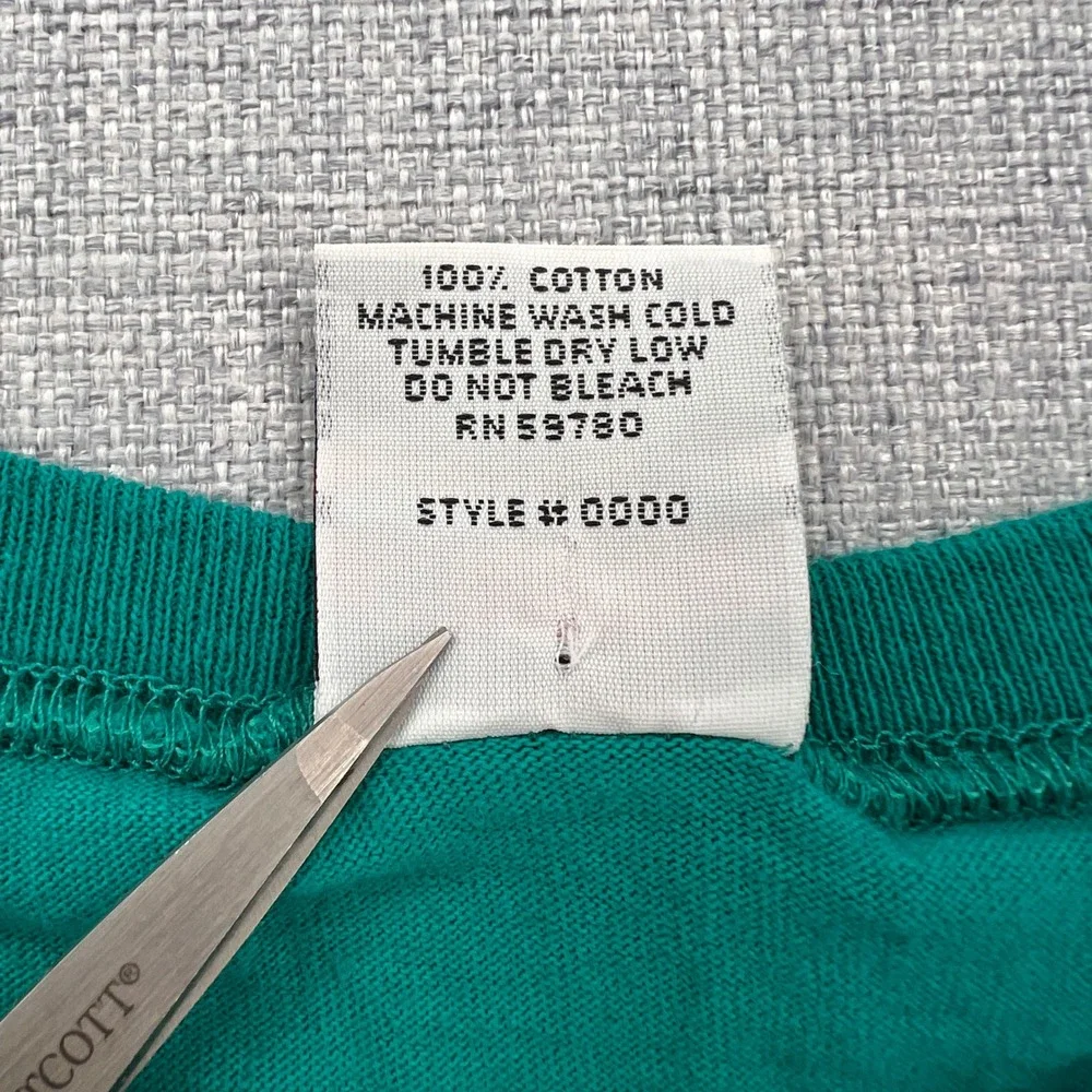 VTG 90s Guess Georges Marciano Logo Tee Men Medium Green Embroidered USA Single - Picture 7 of 8